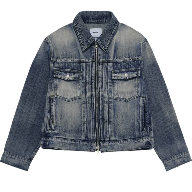 카미엔 데님 자켓 CROP TRUCKER JACKET OASIS BLUE