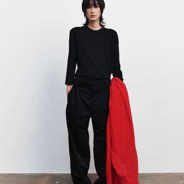 (누마레 EE) DOUBLE WAIST NYLON TROUSE