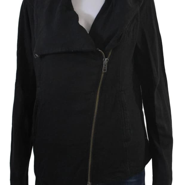 헬무트 랭 비대칭 드레이프 지퍼 자켓