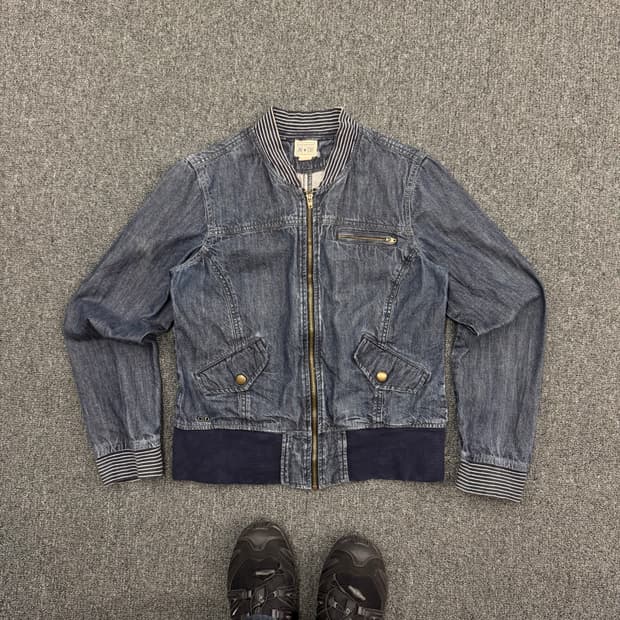 컨버스 빈티지 여성 y2k 워싱 데님집업 자켓