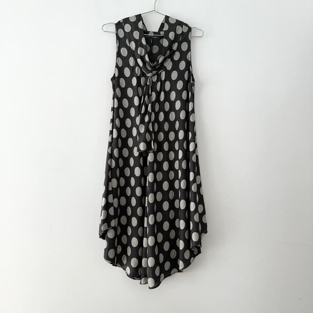 Dot drape sleeveless top