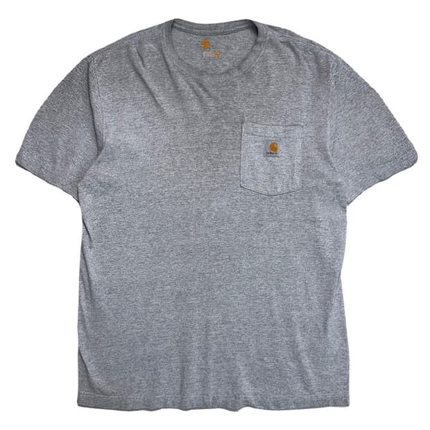 CARHARTT 포켓 반팔 티 그레이 M
