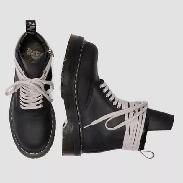 [UK9] 릭오웬흐 닥터마틴 쿼드 솔 스틸 토 부츠