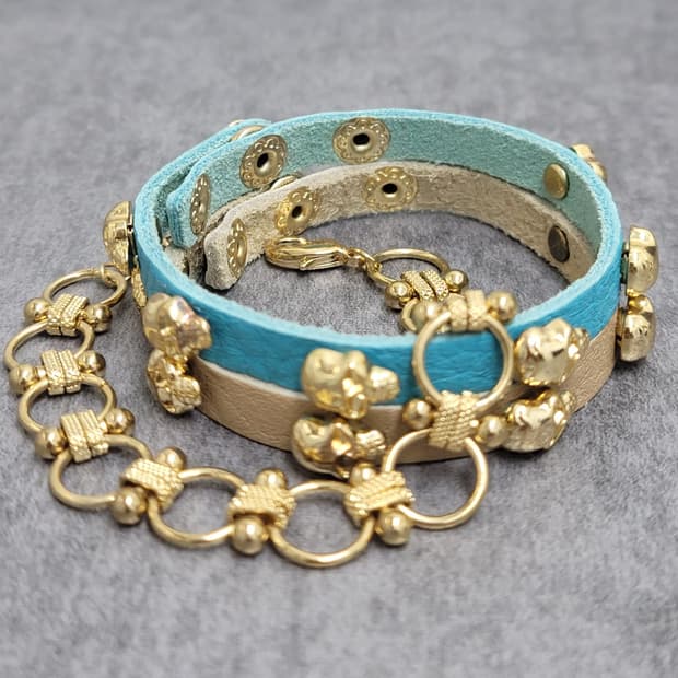skull bracelet set