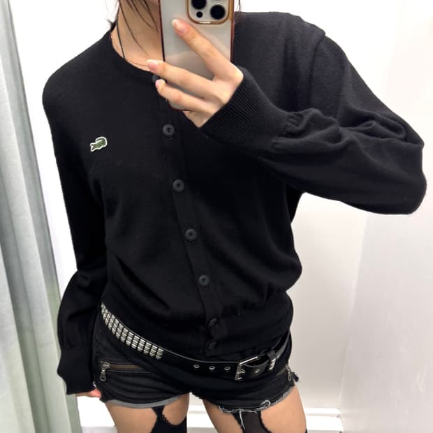 라코스테 블랙 가디건