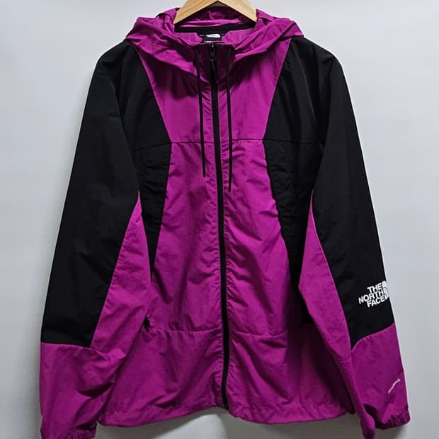 노스페이스 퍼플 암 로고 바람막이 자켓 XL