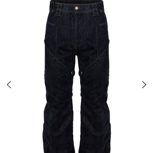 Lecyto Transform Velvet Denim Pants blue