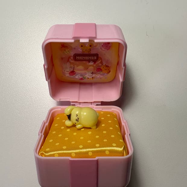 산리오 랜덤반지 폼폼푸린 피규어 반지 반지함 세트