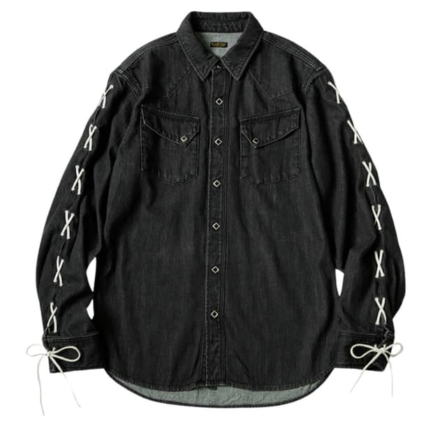 캐피탈 레이스업 웨스턴 데님 셔츠 4사이즈