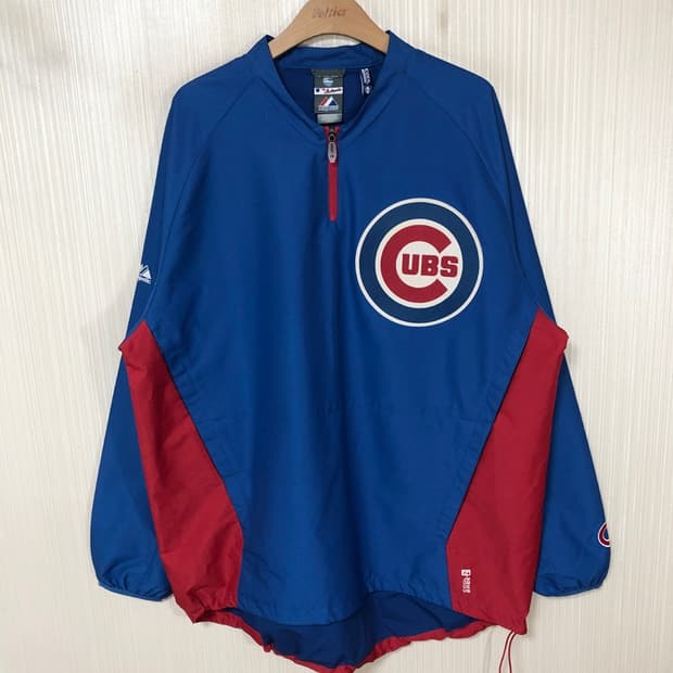 MLB 마제스틱 시카고컵스 어센틱바람막이/웜업풀오버 L