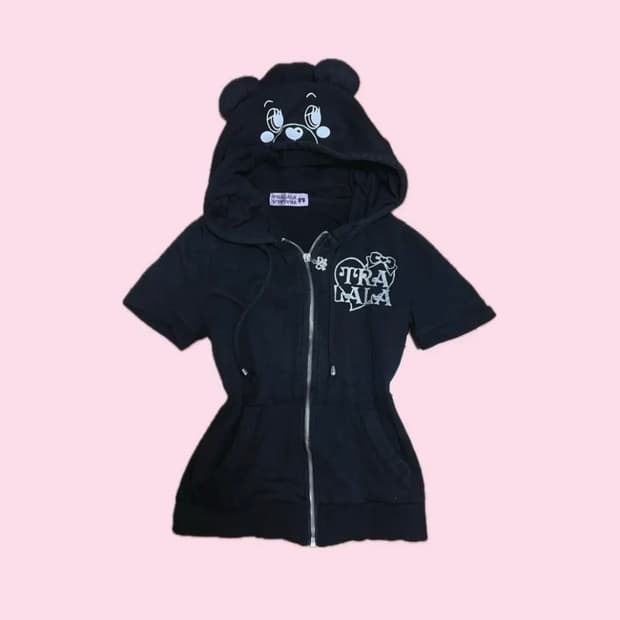 트랄라라 쿠마미미 반팔 후드집업 