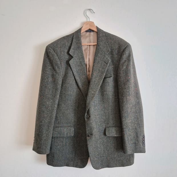 버버리 빈티지버버리 도네갈 드위드 헤링본 스포츠코트 자켓 XL