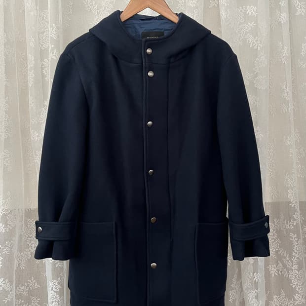 95) 헤지스 HAZZYS 후드 코트 네이비