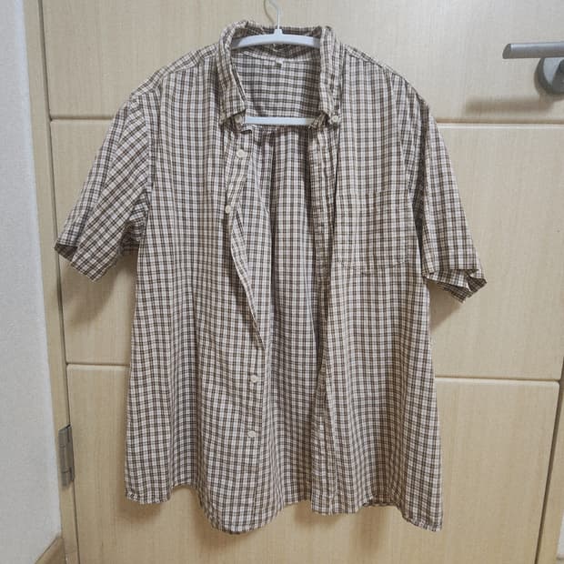 Japanese vintage check half shirt