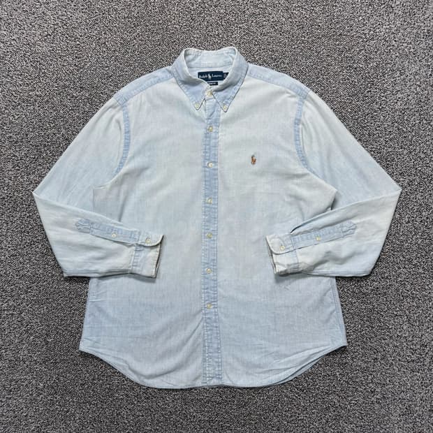 Name : 폴로 랄프로렌 샴브레이 연청 데님 오버핏 셔츠 :) 