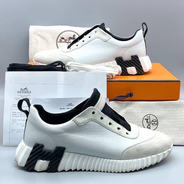 [39] 에르메스 바운싱 스니커즈 화이트 블랙