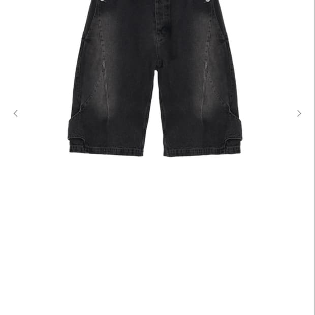 코스트퍼킬로 ADJUSTABLE DENIM SHORTS BLACK L