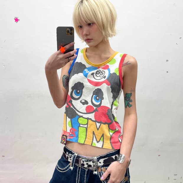 Smile Panda Mushroom Kitchen Sleeveless