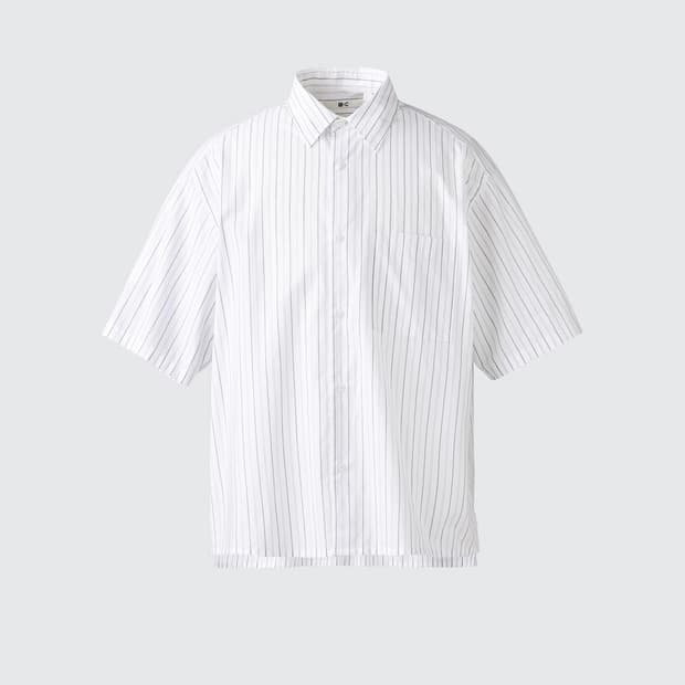 [새상품/M] 유니클로C 브로드클로스 오버사이즈 반팔 셔츠