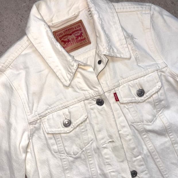 리바이스 화이트 데님 자켓