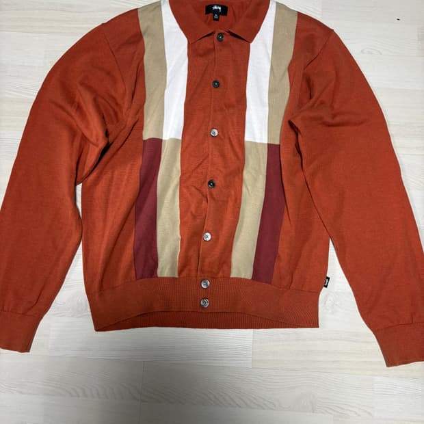 stussy / knit polo / XL size 