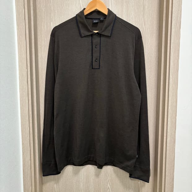 휴고보스 HugoBoss 긴팔카라티 XL/다크브라운