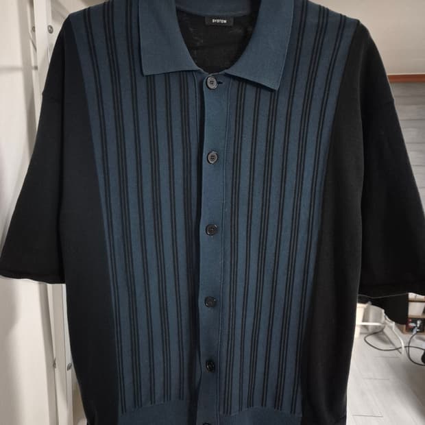 시스템옴므 코튼 니트 반팔셔츠 105