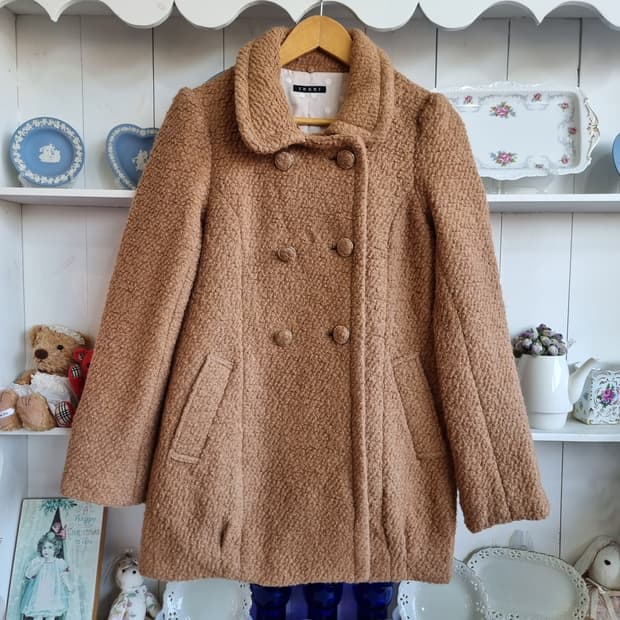 INGNI(잉그니) 뽀글이 부클 더블버튼 코트