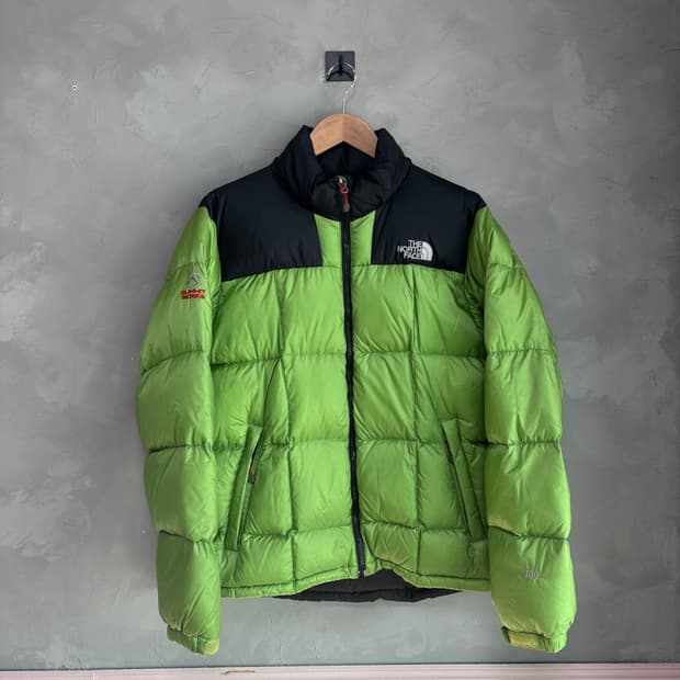 노스페이스 800 써밋 로체 구스다운 패딩 연두 