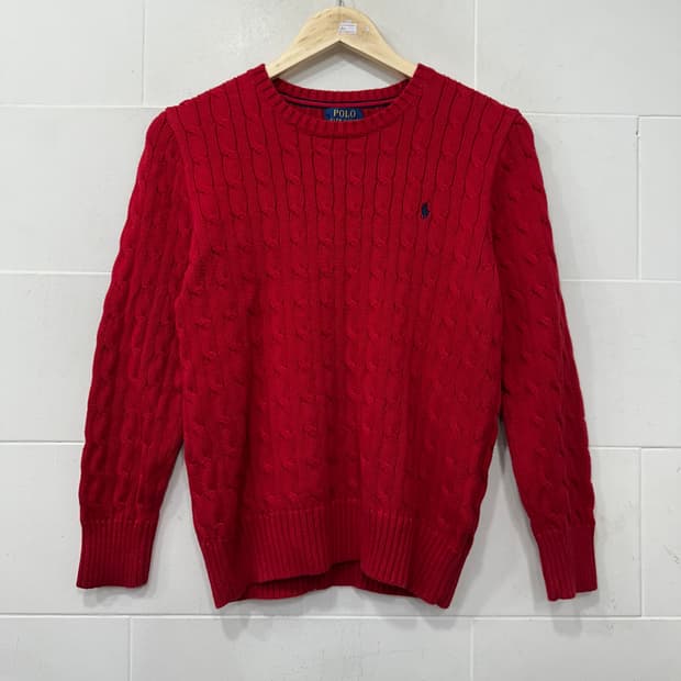 폴로 꽈배기 니트