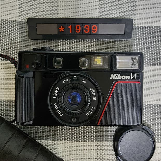 니콘 L 35 AF 필름카메라 파우치포함