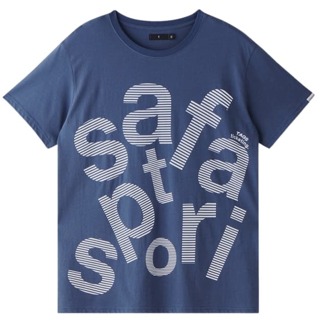 사파리스팟 1/2 태그 티켓팅 티셔츠 네이비 2사이즈