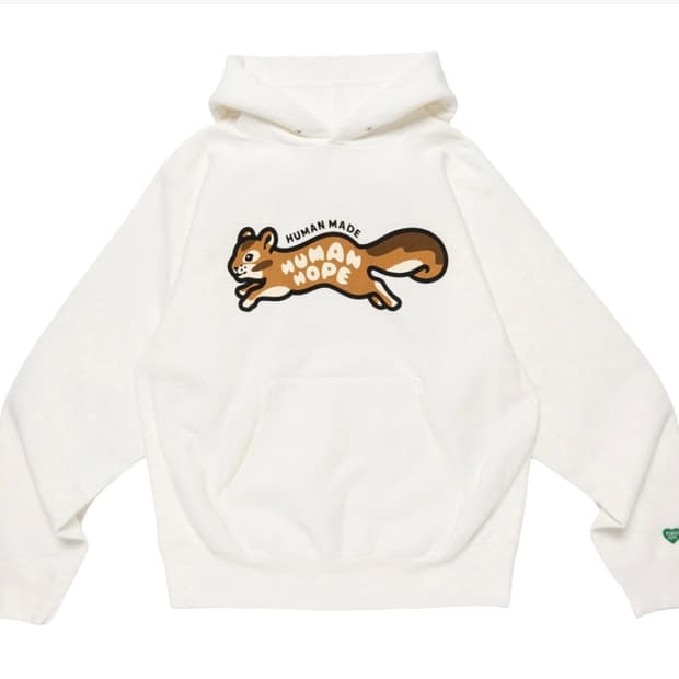 휴먼 메이드 휴먼 호프 헤비웨이트 후드 화이트