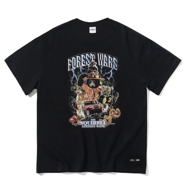 크리틱 FOREST WARS 반팔 티셔츠 블랙 XXXL