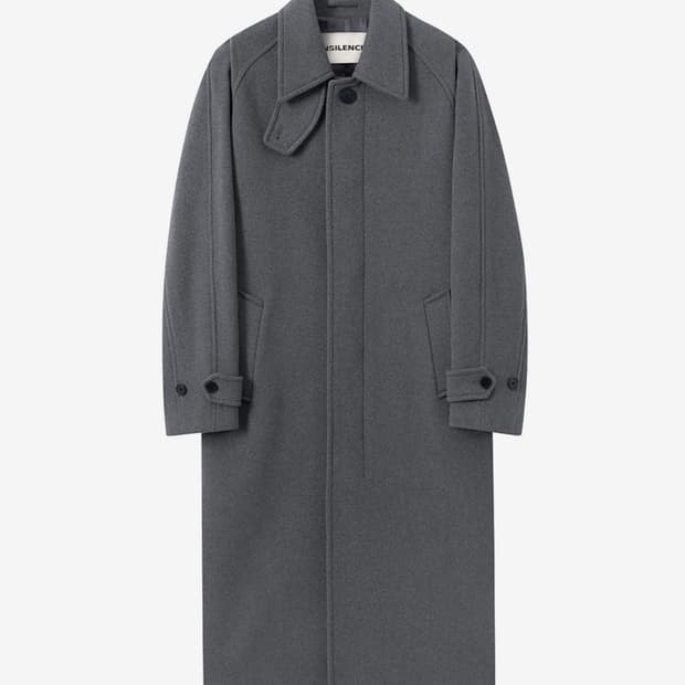 (L) 인사일런스 MTR 캐시미어 발마칸 코트 GREY BROWN