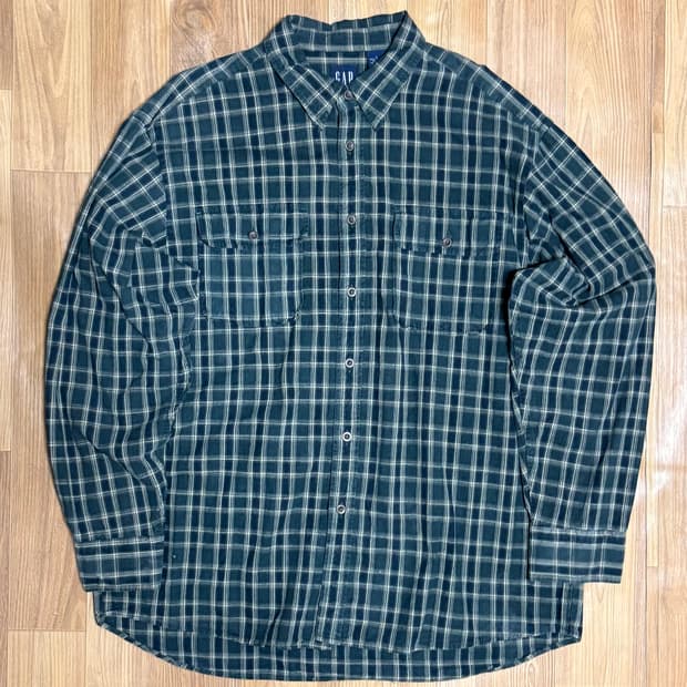 갭 빅 체크셔츠 L