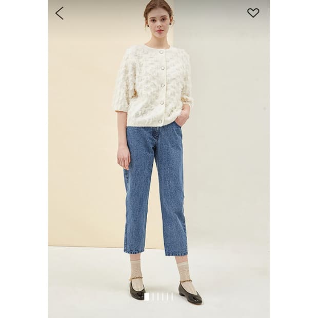 SJSJ 울 버튼 니트 가디건