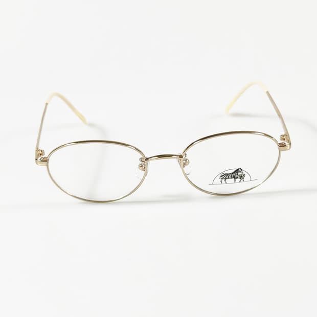 90s 오버사이즈 골드 슬림 오벌 메탈 빈티지 안경
