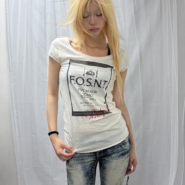 [NAMIE AMURO] Mesh Girl Mood T-Shirt