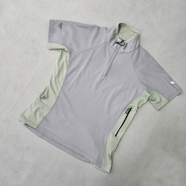 실측확인 빈티지 기능성 집업 반팔티 0325Y