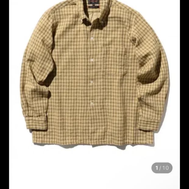 빔즈 체크 셔츠 베이지 XL