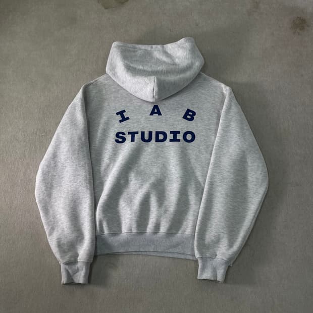 100 아이앱 스튜디오 라이트 그레이 후드티