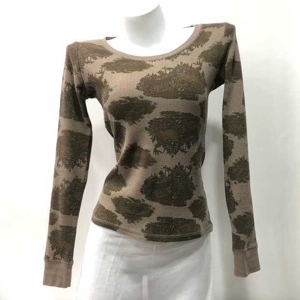 abstract pattern waffle long sleeve 총장 5