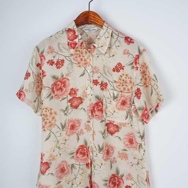GERARD DAREL floral seethrogh shirt