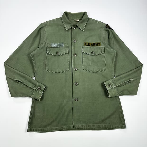 70s 오리지널 미군 유틸리티 셔츠 OG-107 M