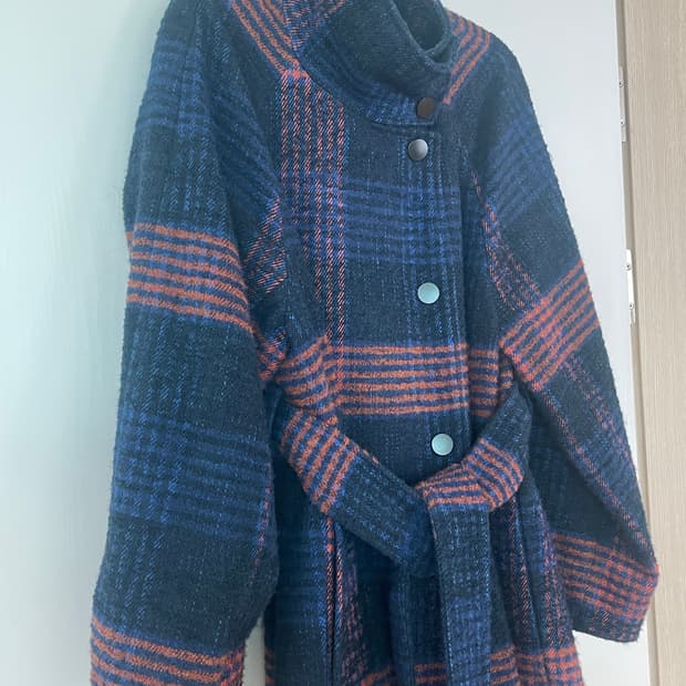 빔바이롤라 래글런 체크 코트