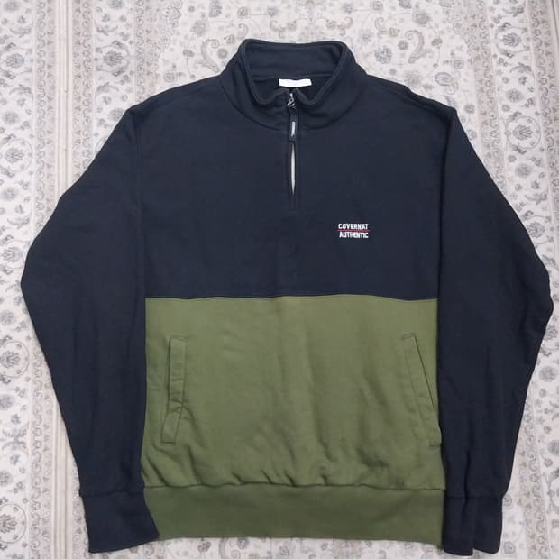 COVERNAT 하프집업 맨투맨 M