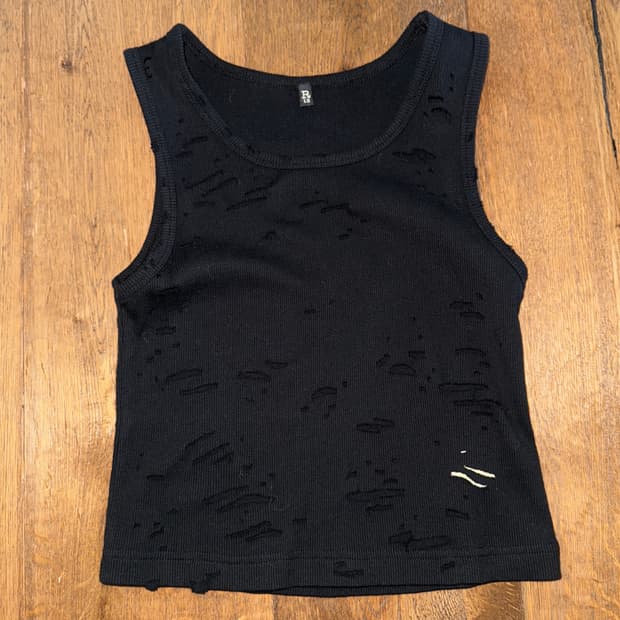 (새상품) R13 디스트로이드 탱크탑 나시 블랙