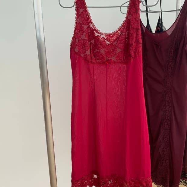 Red vintage slip dress