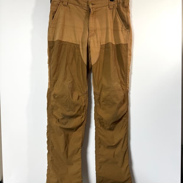 Carhartt 더블니 33x32 카키색 워크 팬츠 (허리 33)